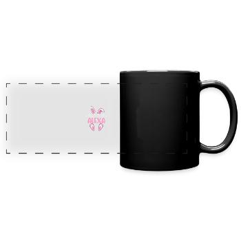 ALEXA Easter - Panorama-Tasse farbig - Schwarz - Vorne