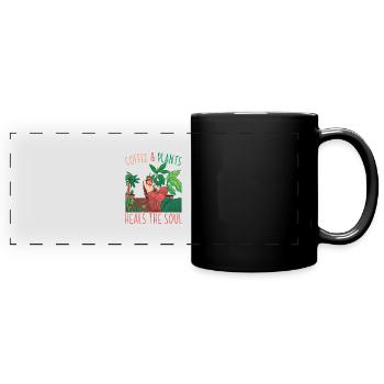 Gärtner Lifestyle Sukkulenten Pflanzen Liebhaber G - Panorama-Tasse farbig - Schwarz - Vorne