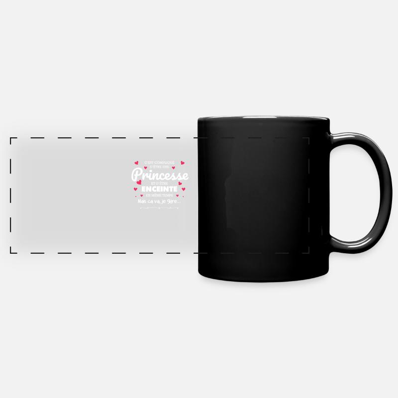 C'est Compliqué D’être Une Princesse Et D’être - Mug panoramique uni - noir