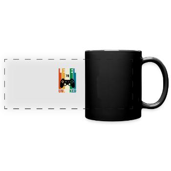 78 Level Unlocked - Panorama-Tasse farbig - Schwarz - Vorne