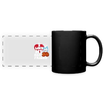 Cadeau biscuit au lait - Mug panoramique uni - noir - Devant