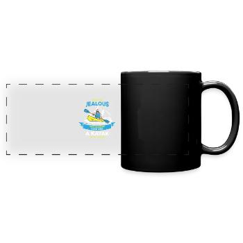Kayak Bateau Canoë Paddle Double Paddle - Mug panoramique uni - noir - Devant