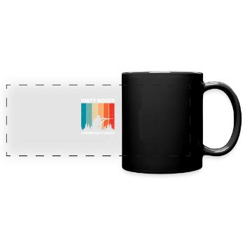 Drôle de conception de chasse au canard Hunter Hunting Duck Design - Mug panoramique uni - noir - Devant