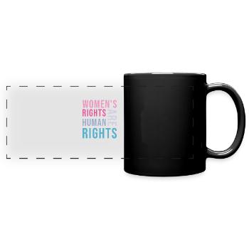 Frauenrechte sind Menschenrechte - Panorama-Tasse farbig - Schwarz - Vorne