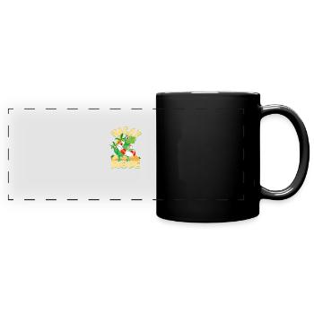 Vacay Mode Niedlicher Dinosaurier - Trex - Panorama-Tasse farbig - Schwarz - Vorne