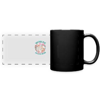 Meilleure maman australienne du monde - berger australien - Mug panoramique uni - noir - Devant