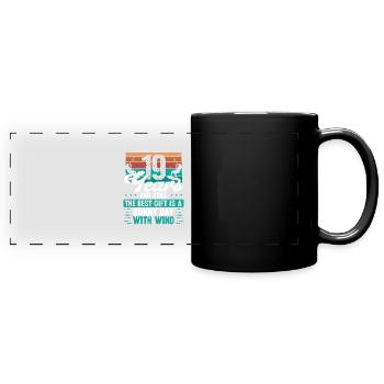 19 Year Old Kitesurfer Kiteboarding 19 Birthday - Full Colour Panoramic Mug - black - Front