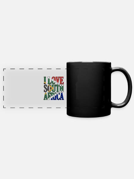Südafrika - Panorama-Tasse farbig - Schwarz