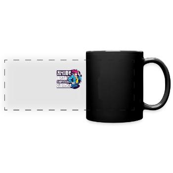 Anime Saying Weeb Otaku - Full Colour Panoramic Mug - black - Front