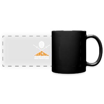 Fencing-Punkt - Panorama-Tasse farbig - Schwarz - Vorne