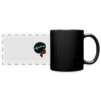 Afrobeats Awesome Afro Lady Afrobeats T-Shirt - Mug panoramique uni - noir - Devant