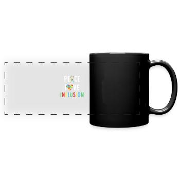 Peace Love Inclusion SPED Special Ed Teacher - Panorama-Tasse farbig - Schwarz - Vorne