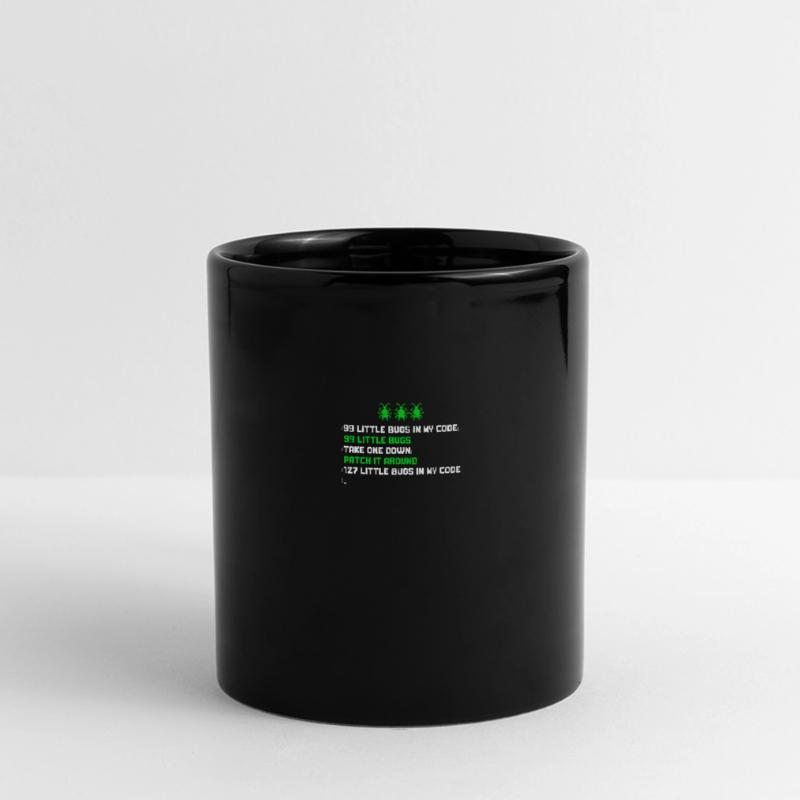 99 petits bugs dans mon code 99 petits bus en prendre un Mug panoramique uni
