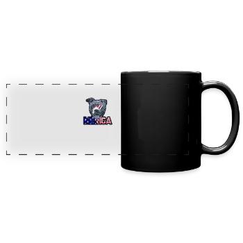 Merica - Amerikanischer Pitbull - Panorama-Tasse farbig - Schwarz - Vorne