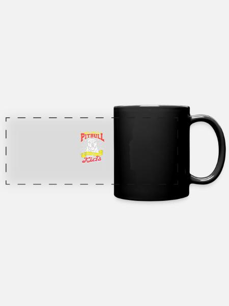 Verurteile nicht meinen Pitbull und ich werde deinen - Panorama-Tasse farbig - Schwarz