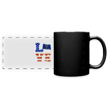 Love North Dakota Gift - Full Colour Panoramic Mug - black - Front