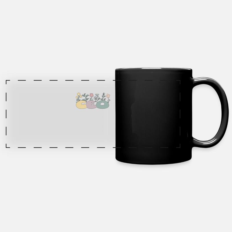CEO Geschenk Chief Executive Officer Unternehmer - Panorama-Tasse farbig - Schwarz