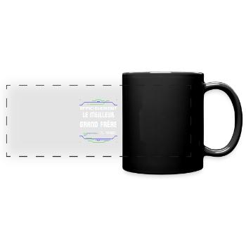 Le Meilleur Grand Frère Cadeau Scifi Futuriste - Full Colour Panoramic Mug - black - Front