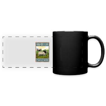 Race de vache Brahmanes aimés - Mug panoramique uni - noir - Devant