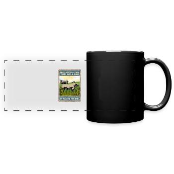 Razza bovina Amata Piemontese - Tazza colorata con vista - nero - Fronte