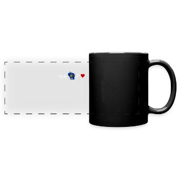 Wisconsin herzschlag geschenk - Panorama-Tasse farbig - Schwarz - Vorne