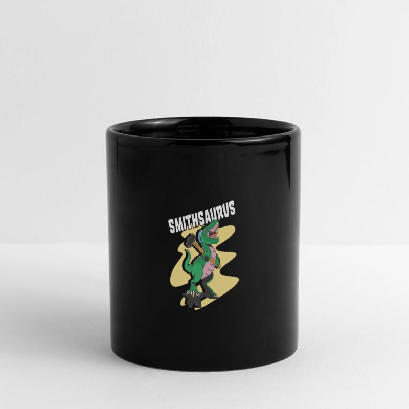 Blacksmith Dinosaur Blacksmithing saurus rex Full Colour Panoramic Mug