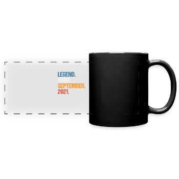 Legend Since September 2021 Geburtstag - Panorama-Tasse farbig - Schwarz - Vorne