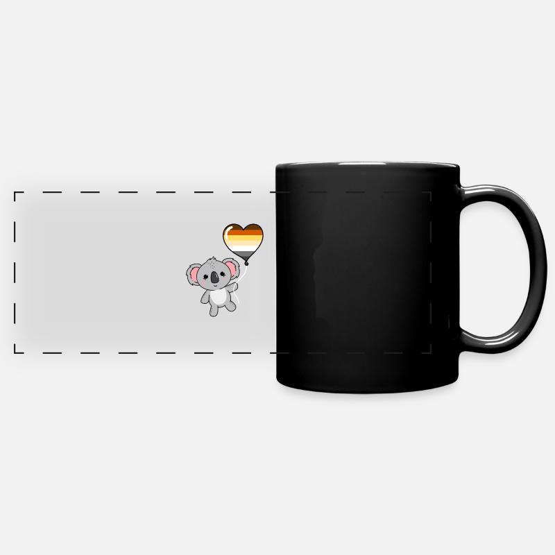 Koala Heart Balloon Gay Bear - Mug panoramique uni - noir