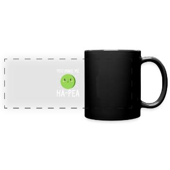 Tu me fais Ha-Pea Mariage Demande en mariage Mariée - Mug panoramique uni - noir - Devant