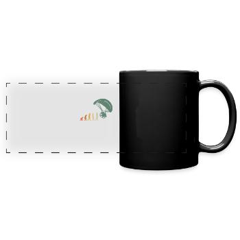 Evolution Gleitschirmflieger Paragliding Pilot - Panorama-Tasse farbig - Schwarz - Vorne
