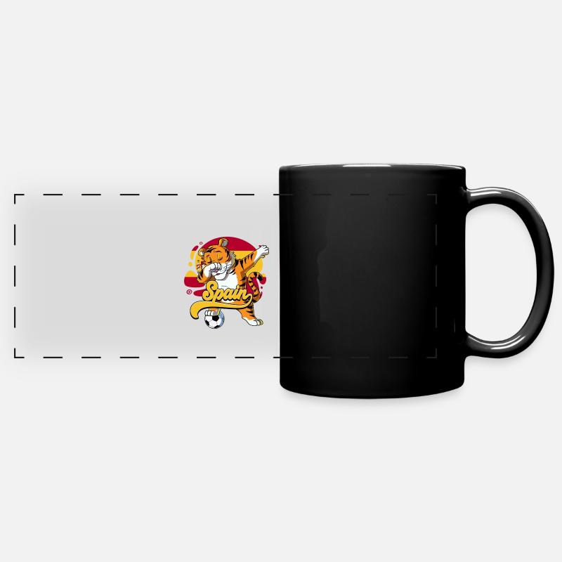 Spanien Fußball - Panorama-Tasse farbig - Schwarz