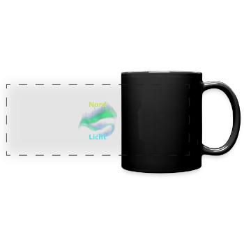 Nord Licht - Panorama-Tasse farbig - Schwarz - Vorne