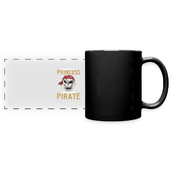 Piraten Kinder Totenkopf Party Seeräuber - Panorama-Tasse farbig - Schwarz - Vorne