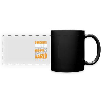 Finisseur de béton Bétonnière Artisan - Mug panoramique uni - noir - Devant