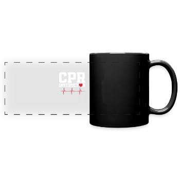 Cpr-ausbilder - Panorama-Tasse farbig - Schwarz - Vorne