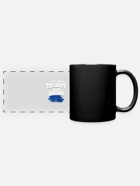 Indiana - Panorama-Tasse farbig - Schwarz