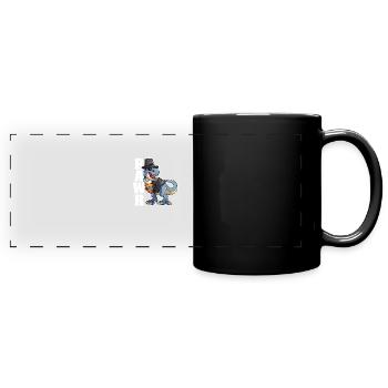 Dinosaure Rawr Thanksgiving Turquie Saurus - Mug panoramique uni - noir - Devant