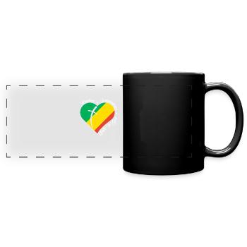Freiheit Glaube An Gott - Kongo - Panorama-Tasse farbig - Schwarz - Vorne