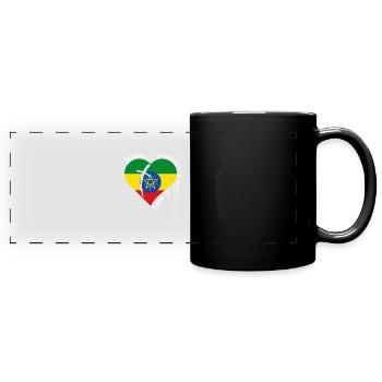 Freiheit Glaube An Gott - Äthiopien - Panorama-Tasse farbig - Schwarz - Vorne