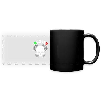 1N23456Tote Head Piston Cylinder - Full Colour Panoramic Mug - black - Front