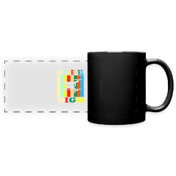 Niveau d’espionnage Haut Mode Espion Sur Caché - Mug panoramique uni - noir - Devant
