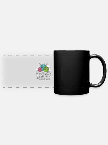 Häkeln - Panorama-Tasse farbig - Schwarz