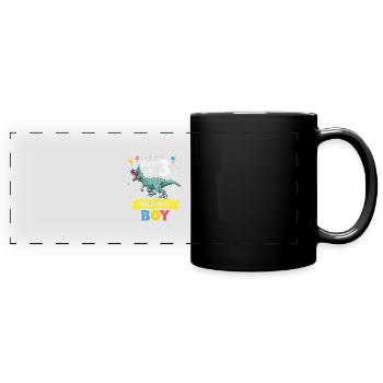 Kids 3 Year Old Shirt 3rd Birthday Boy T Rex - Panorama-Tasse farbig - Schwarz - Vorne