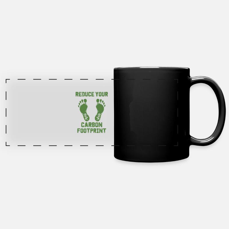 empreinte écologique protection de l’environnement changement climatique - Mug panoramique uni - noir