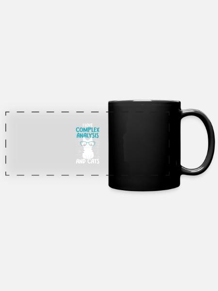 Ich Liebe Katzen - Komplexe Analyse - Panorama-Tasse farbig - Schwarz