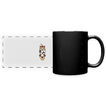 Scoop Eiscreme Hund Hundehalter Hunde Liebhaber - Panorama-Tasse farbig - Schwarz - Vorne