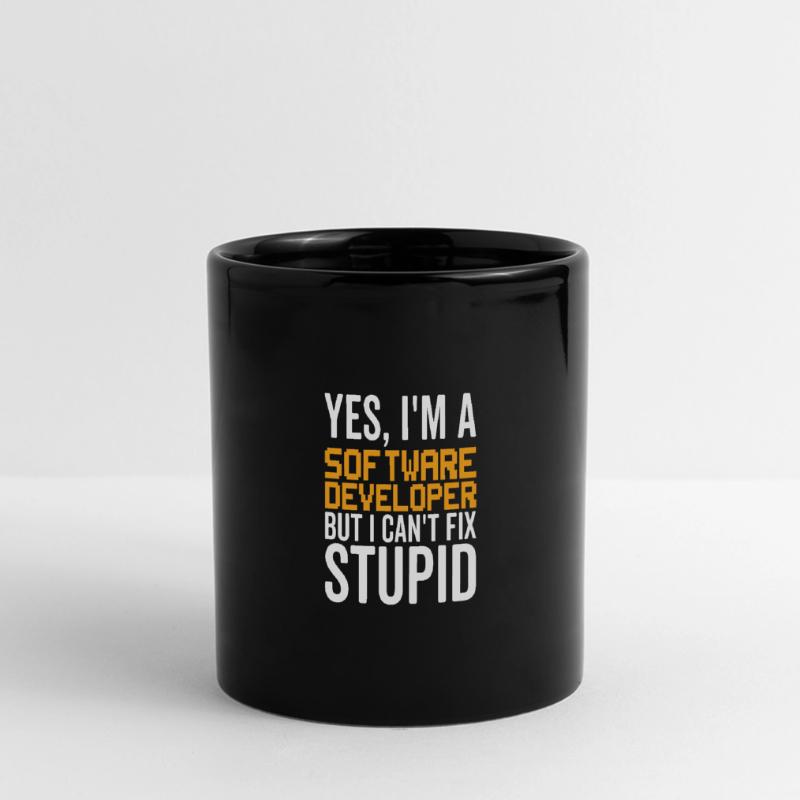 Stupid - Software Developer Full Colour Panoramic Mug