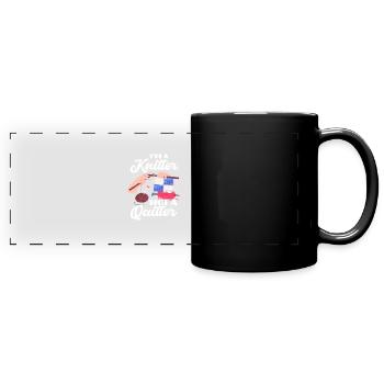 Tricoter - Mug panoramique uni - noir - Devant