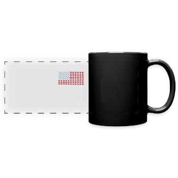 USA Bulldozer Fahne - Panorama-Tasse farbig - Schwarz - Vorne