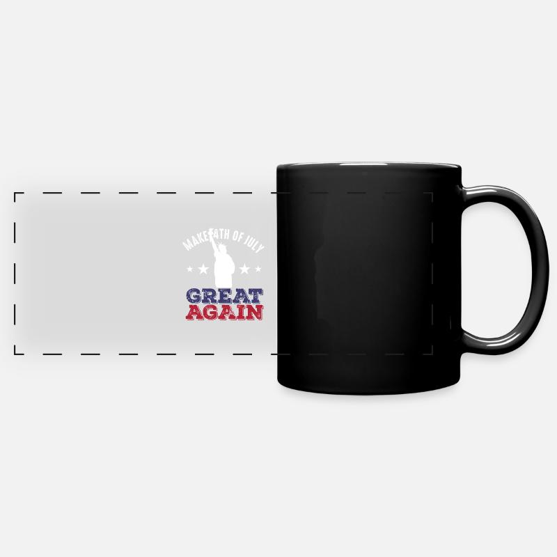 Make 4th Of July Great Again Retro Vintage - Full Colour Panoramic Mug - black